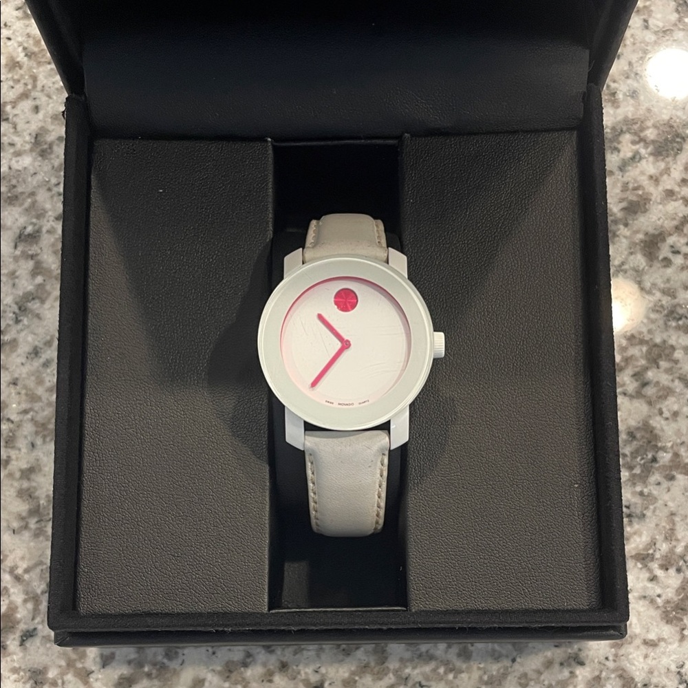 Movado Women's Watch - White and Pink